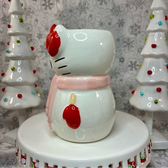 Sanrio Hello Kitty Christmas Snowman Snow Kitty Ceramic Coffee Mugs - Pink Scarf - Picture 9 of 12